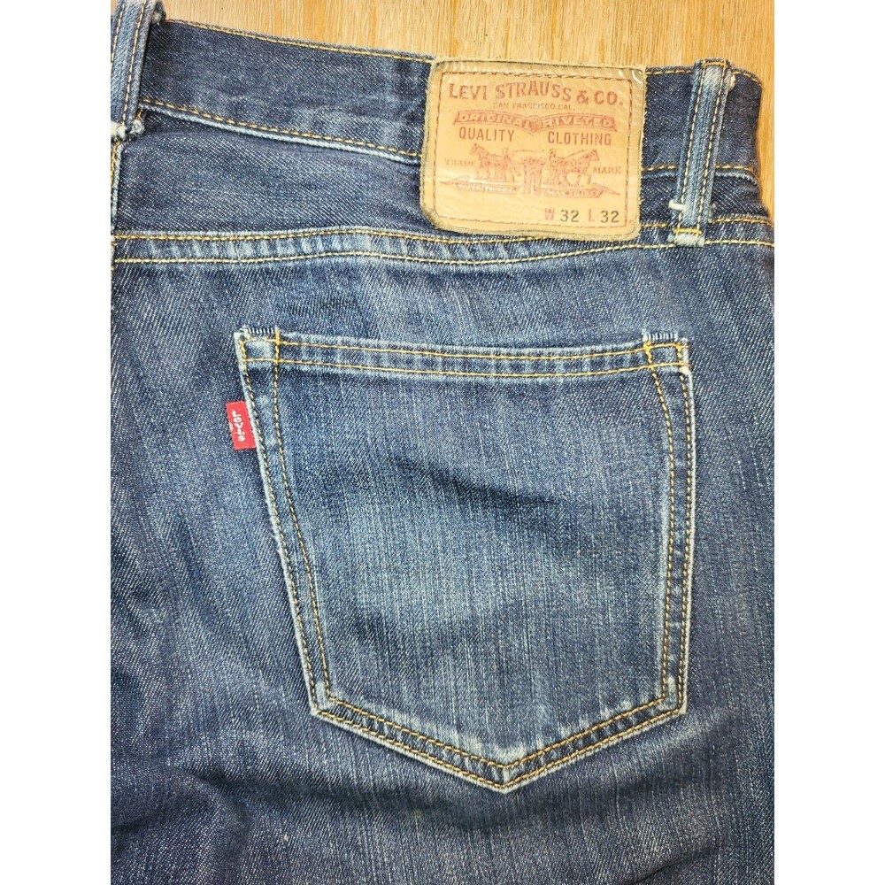 Levi’s Hesher Straight Jeans 32x32 Medium Wash Distressed Mid-Low Rise Turkey - Picture 3 of 6